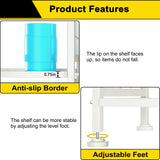 GIOTORENT 5-Wire Standing Storage Shelves, Metal Shelving Unit Pantry Rack for Laundry Kitchen Bathroom Organizer(White) GIOTORENT