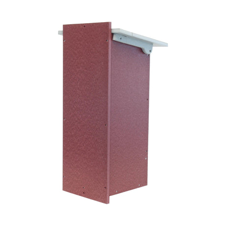 AmishToyBox.com Wood Duck House, Post-Mount Nesting Box for Wood Ducks, Made with Poly Lumber (Light Gray/Cherry Wood) AmishToyBox.com