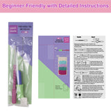 Cheloment 2.2mm Punch Needle Kit Adjustable Punch NeedleTool with Threader,Lightweight Punch Needle with 5 Needle Lengths, Needle Punch Kits for Beginner,Embroidery Punch Needle,Easy to Use Cheloment