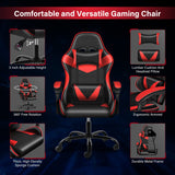 Gaming Chair,Office Computer Video Game Chair,Backrest and Seat Height Adjustable,Ergonomic Swivel Recliner Simple Deluxe