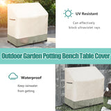 Osileyo Outdoor Garden Potting Bench Table Cover with Split Zipper,Heavy 600D Duty Waterproof Anti-UV All Weather Protection,47" x 20" x 47" -Beige Osileyo