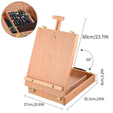 Tabletop Easel Acrylic Paint Set, 40 Pack Painting Kits for Adults, Painting Supplies with 24 Acrylic Paints, 10 Brushes, Art Easel, Paint Palette, Canvas, Paint Set Gifts for Students Artist Beginner Goldge