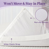 SINWEEK 3 Inch Gel Memory Foam Mattress Topper Queen Size, Ventilated High Density Pad for Back Pain, Bed Topper with Removable Soft Cover, CertiPUR-US Certified SINWEEK