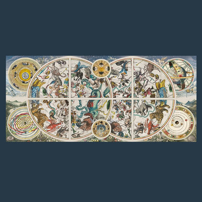 Trefl Ancient Celestial Maps 9000 Jigsaw Puzzle Prime 78"x37" Large Jigsaw with Ancient Map of The Sky, Thick Cardboard, BIO, ECO, Creative Fun for Adults and Children from 12 Years Old