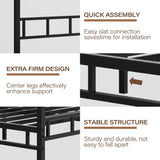 BarnFurin Full Size Metal Canopy Bed Frame,Mattress Foundation Platform with Metal Slats Support,Under-Bed Extra Storage No Box Spring Needed, Easy Assembly, Black BarnFurin