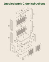 HOVANESTY Hall Tree with Bench and Shoe Storage, 5-in-1 Entryway Bench with Coat Rack, Padded Seat Cushion, 7 Tri-Hooks, Adjustable Shelf, Farmhouse Boho Furniture Organizer for Hallway, Rustic White HOVANESTY