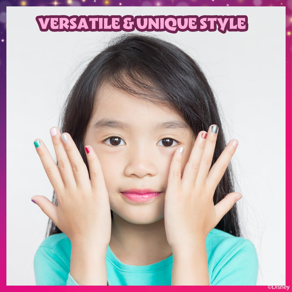 Disney Princess 15 Piece Water-Based Nail Polish with 3 Toe Spacers, Quick Dry, Peel Off, Gift Kit Set for Kids Girls, Ages 3 by Townley Girl Townley Girl