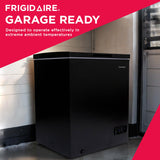 Frigidaire EFRF5003-BLACK Chest Deep Freezer-GARAGE-READY, 5.0 Capacity, Black-Adjustable Thermostat-Removable Vinyl Coated Wire Basket-Easy Defrost Drain, 5 cu ft Frigidaire
