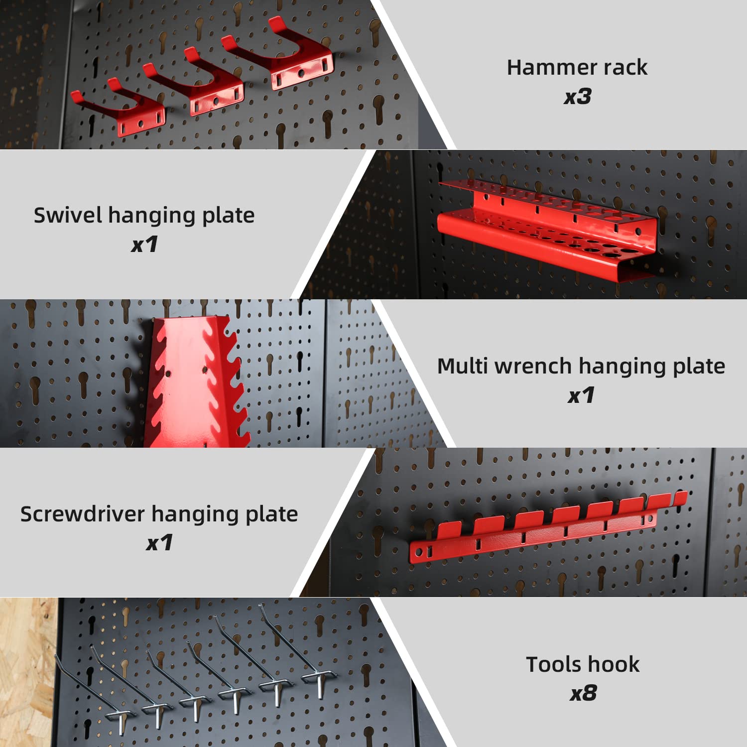 31.5”Workbench, Heavy-Duty Steel Tool Workbench with Pegboard Shelves, 330Lbs Multipurpose Work Benches for Garage, Home, Workshop Storage - WoodArtSupply