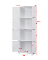 Kings Brand Furniture Lyons 4-Tier 68" Kitchen Pantry Storage Cabinet with 8 Doors, White, 23" W x 11.875" D x 68.25" H Kings Brand Furniture
