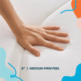 Linenspa 8 Inch Memory Foam and Spring Hybrid Mattress - Medium Firm Feel - Bed in a Box - Quality Comfort and Adaptive Support - Breathable - Cooling - Guest and Kids Bedroom - Full Size Linenspa