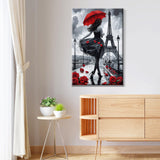 JOOZ Paint by Numbers Kit for Adults Eiffel Tower Paint by Numbers Kit with Frame DIY Girl Paint by Number with Easel Flowers Paint by Number Kits on Canvas for Gift Home Wall Decor 7.87x11.81 Inch JOOZ