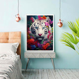 Reofrey DIY Diamond Art Kits for Adults Tiger, Animal Full Drill Round Rhinestone Diamond Painting Kits, Cross Stitch Embroidery Canvas for Crafts Home Decor 30x40cm X11 Reofrey