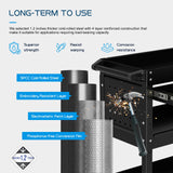 Heavy Duty 3 Tier Tool Cart, Mechanic Metal Rolling Tool Cart with Storage Drawers for Garage Workshop Maemttes