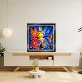 EOBROMD Diamond Art Kits for Adults Phoenix, 5D Full Drill Diamond Dots, DIY Diamond Art Painting Kits for Adults Beginners, Diamond Gem Art and Crafts for Home Wall Decor 12x12inch EOBROMD