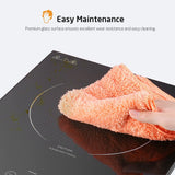 Portable Induction Cooktop, iSiLER 1800W Sensor Touch Electric Induction Cooker Hot Plate with Kids Safety Lock, 6.7" Heating Coil, 18 Power 17 Temperature Setting Countertop Burner with Timer ISILER