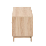 Baxton Studio Elsbeth TV Stand, 43.30" W x 15.00" D x 18.50" H, Light Brown/Natural Brown Baxton Studio