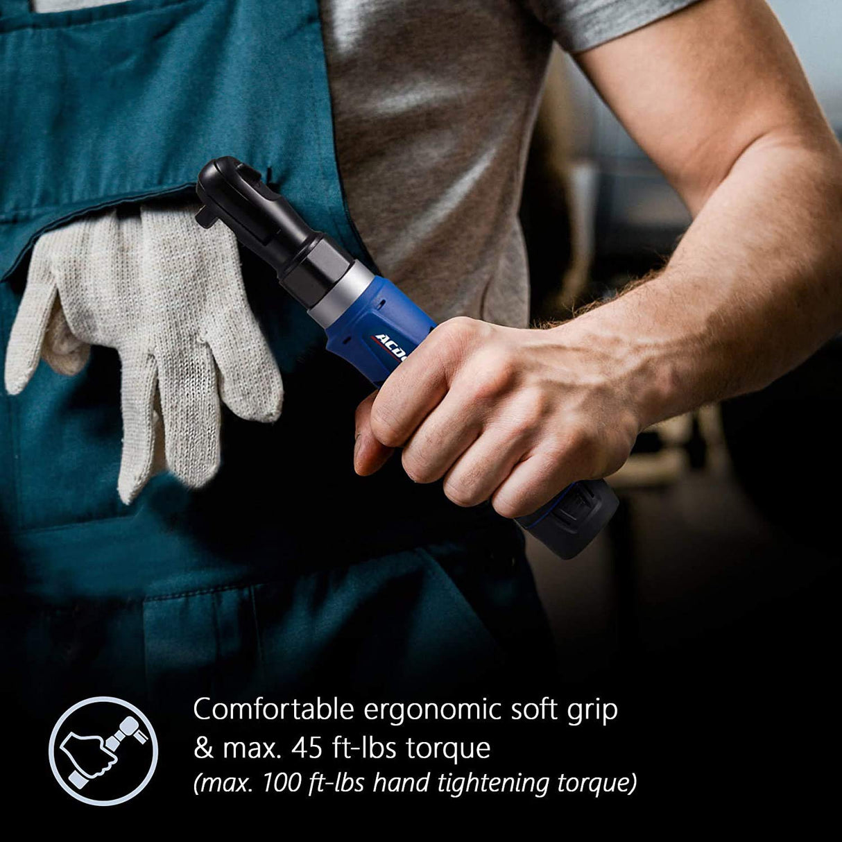 ACDelco ARW1209P G12 Series 12V Li-ion Cordless 3/8” 45 ft-lbs. Ratchet Wrench Tool Kit ACDelco