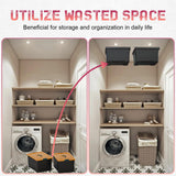 GLOBLED Overhead Garage Storage Rack, Adjustable Ceiling Mounted Garage Organizer, Heavy Duty Metal Overhead Shelf support up to 2 Bin,Space Saver Storage System for Home, Basement – Black GLOBLED