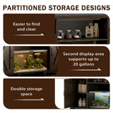 55-90 Gallon Fish Tank Stand with Power Outlets, Aquarium Stand with Cabinet, Heavy Duty Reptile Tank Turtle Terrariums Table for Fish Tank Accessories Storage, 52" L x 19.7" W, 1000LBS Capacity Pipleo