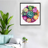 Wooden Puzzles for Adults, 200 Piece 11.14" x 10.7" Unique Shaped Wood Puzzle, Mandala Succulent Jigsaw Puzzles, Brain Teaser Puzzles for Adults, Family Games for Kids and Adults Hopelucr