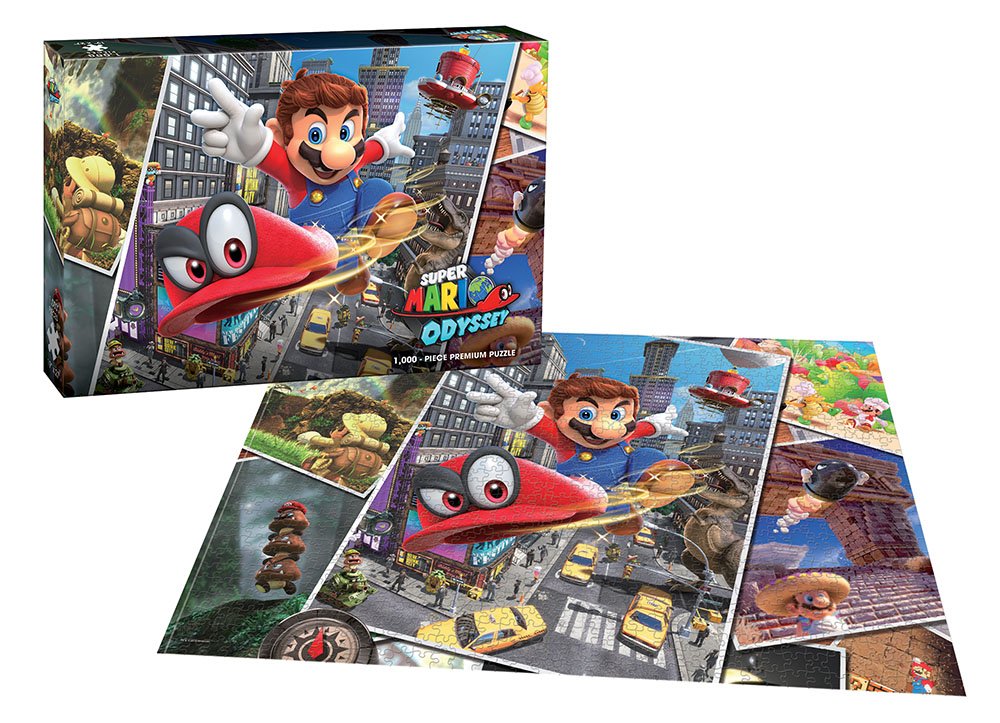 Super Mario Odyssey Snapshots 1,000 Piece Premium Puzzle | Super Mario Odyssey Video Game Collectible Puzzle | Mario Bros Toys USAOPOLY