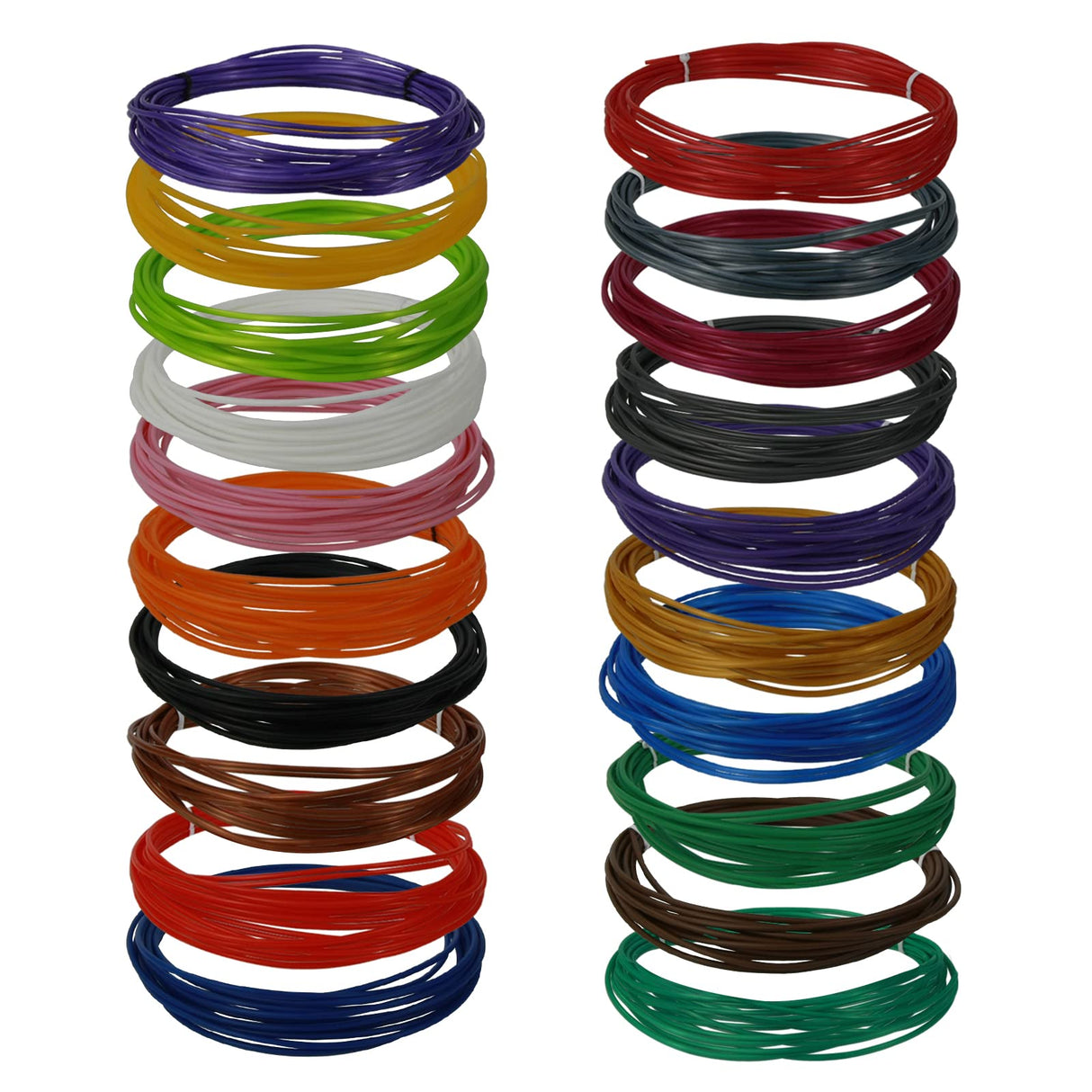 Polymaker 3D Pen Filament Refills 1.75mm PLA, 20 Colors, 10 Feet Each Color PLA Filament 3D Pen Refills, 200 Feet in Total POLYMAKER