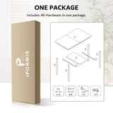 iPormis 63" Extendable Kitchen Table for 4-8, Square Wooden Dining Table with Metal Base, Mid-Century Dinner Table for Small Space, Easy Assembly, Rustic Brown iPormis