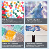 AMORARS Wolf Diamond Painting Kit for Adults, 5D Moon Wolf Diamond Art Beginners - DIY Full Diamond Dot Gem Art Paintings, Suitable Gifts, and Home Decoration Crafts，12x12Inch AMORARS