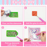 NANZHOO Diamond Art Kits for Kids, 6 Pack 5D Cartoon Diamond Painting Kits for Adults Beginner, Cute Animals DIY Big Gem Art Arts and Crafts for Kid Mosaic Kits for Gift Home Wall Decoration 6X6 inch NANZHOO