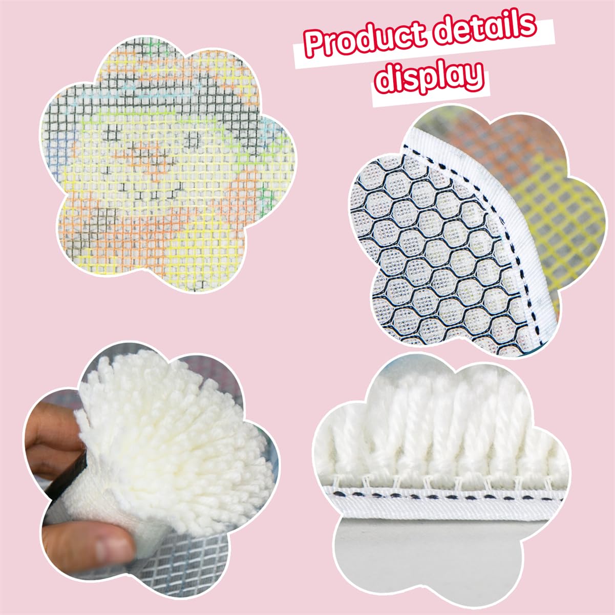 DL-YTG Latch Hook Kits Rug Snowman Crochet Yarn Cushion Colour Pre-Printed Canvas Cover Rug Needlework DIY Hook and Latch Kit Christmas Home Decoration 52x38cm/20 X15inch DL-YTG