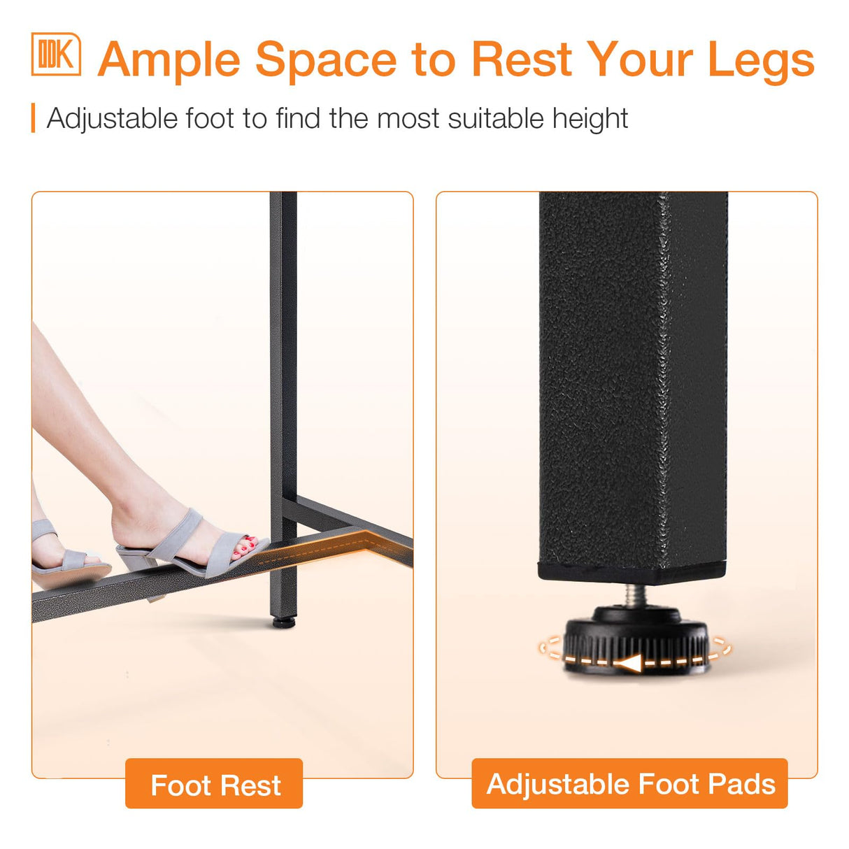 ODK 71 Inch Bar Table, Bar Height Pub Table, Counter Height Bar Table, Rectangular High Top Kitchen & Dining Counter Tables with Sturdy Legs & Easy-to-Clean Top, Rustic Brown ODK