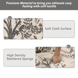 INZOY Modern Accent Chair with Ottoman for Small Space, Club Chair with Ottoman Set, Comfy Fabric Barrel Reading Chairs for Living Room Bedroom, Round Reading Chair with Foot Rest, Flower Pattern INZOY