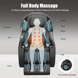 Real Relax 2025 Massage Chair Full Body, Zero Gravity SL-Track Shiatsu Massage Recliner with Heat, APP Control, Child Lock, Body Scan Bluetooth Foot Roller, Favor 06, All Black Real Relax