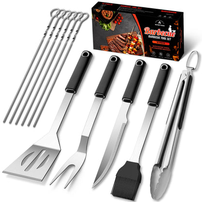 BBQ Accessories Grill Tools Set,Stainless Steel Barbecue Grill Accessories for Outdoor Grill,Barbecue Utensils Grilling Accessories Grilling Gifts for Men,Father's Day/Christmas/Thanksgiving Day