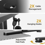 INNOVAR Electric Standing Desk, Adjustable Height Stand up Desks, 48 x 24 Inches Sit Stand up Desk for Home Office Computing, 3-Preset Memory Height Ergonomic Rising Desks, Black INNOVAR