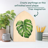 MineIdea 12 Pack Unfinished Gothic Arch Wood Plaque, 5" x 7" Unfinished Wood Arch Crafts DIY Wood Gothic Plaque, Unfinished Arch Wood Boards for Crafts DIY Wood Projects MineIdea