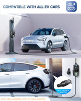 EVDANCE Level 2 EV Charger - Portable 32A EV Charger NEMA 14-50 with 25ft Cable, Adjustable Current/Delay Charging for Electric Car Charger EVDANCE