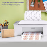 HABGP 2" Round Sticker Labels, Matte Circle Stickers for Inkjet Printer, Printable Blank White Strong Adhesive Labels for Logo, Business, 30 Sheets, 360 Labels habgp
