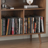 Record Player Stand with Charging Station & USB Ports, Mid Century Modern Turntable Stand Table Holds up to 350 Albums, Vinyl Record Storage Cabinet Turntable Stand with Record Storage IQCNGVX