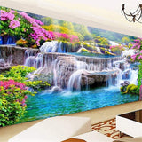 DIY 5D Diamond Painting Kits for Adults Waterfall Scenery Embroidery Full Round Drill Large Size(31.5x11.8 inch) Diamond Crystal Gem Arts Painting Craft for Home Wall Decor XWJJ