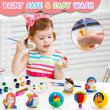 KODATEK 62 Pieces Unicorn Painting Kit, Arts and Crafts for Kids, Girls Toys DIY Creative Activity, 8 Unicorn Figurines, Easter Birthday Gift for 4-8 Years Old Girls Kids KODATEK