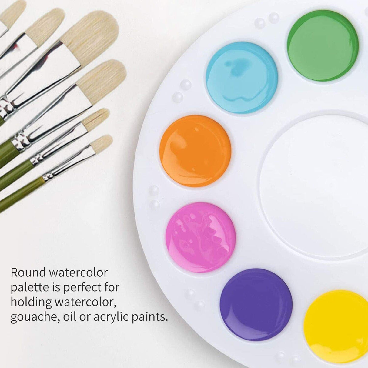 Zalduig Paint Tray Palettes, 6 Pack, Painting Supplies, Painting Palette for Kids, Plastic Palette Zalduig