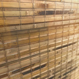 MOOD Custom Bamboo Shades | Natural | Cordless Bamboo Roman Shades for Windows and Doors (Natural Woven) | Natural Cedar (Great Privacy) | Custom Size Mood