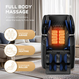 BILITOK Full Body Massage Chair with Zero Gravity, Massage Chair Recliner with Heating, Airbags, Bluetooth Speaker, Foot Roller, Touch Screen BILITOK