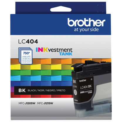 Brother Genuine LC404BKYield Black INKvestment Tank Ink Cartridge Page Yield -750