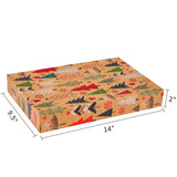 SUNCOLOR 12 Pack 14" Brown Large Christmas Gift Boxes With Lids For Clothes Presents SUNCOLOR