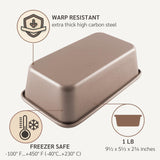 HAPPIELS Nonstick 9x5 inch Bread Loaf Pan for Oven | PFOA & BPA Free Non Toxic Loaf Tin | Molds for Baking | Best 9 x 5 Non stick Bakeware | Nontoxic 5x9 Banana Bread Mold Pans & Tins HAPPIELS