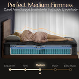 ZLNDR Aura Queen Mattress - 12 Inch Hybrid Mattresses Queen Size in a Box - Medium Firm Colchones Queen Cooling Gel Memory Foam & Pocket Coils for Pressure Relief - Motion Isolation - Black ZLNDR