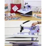 Whubefy Heat Press 15x15, Heat Press Machine for Shirts, Pro 8 in 1 Heat Press w/11-30 oz Tumbler Press, Heat Press Machine Combo Fast & Even Heating, 360°Swing Away Sublimation for Hat Cap Mug Plate Whubefy